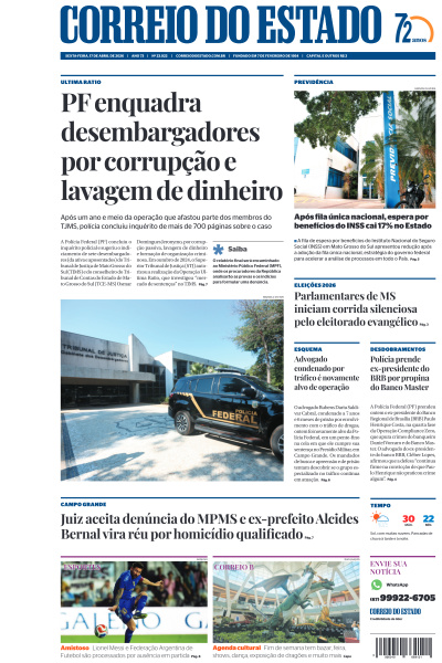 Correio do Estado - Edição de 17 de Abril de 2026