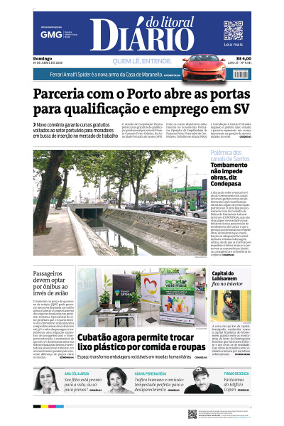 Diário do Litoral – Edição de 19 de abril de 2026
