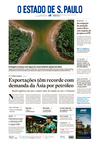 Estadão - Edição de 20 de Abril de 2026