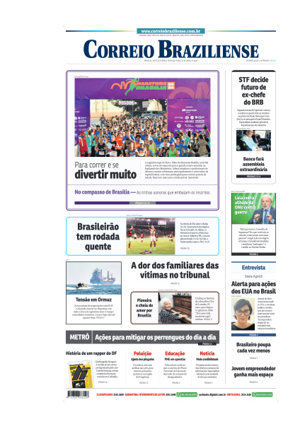 Correio Braziliense - Edição de 20 de Abril de 2026