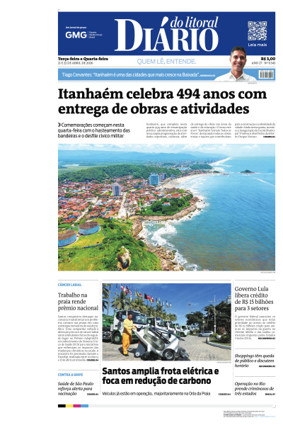 Diário do Litoral - Edição de 21 de Abril de 2026