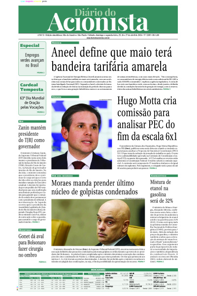 Diário do Acionista - 25 a 27 de abril de 2026
