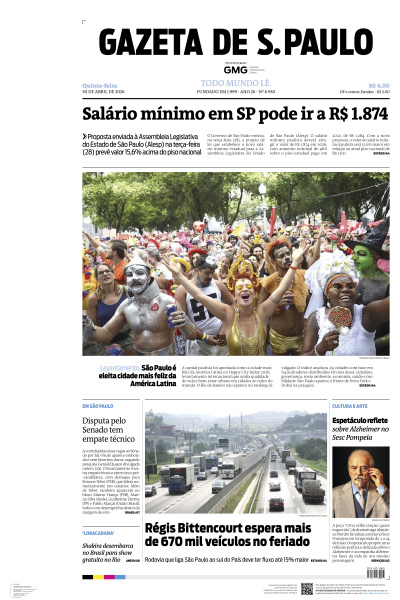Gazeta de S. Paulo - Edição de 30 de Abril de 2026