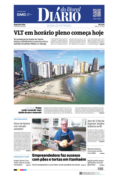 Diário do Litoral – Edição de 11 de maio de 2026