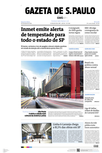 Gazeta de S. Paulo - Edição de 20 de Maio de 2026