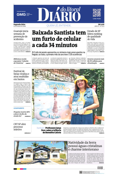 Diário do Litoral – Edição de 25 de maio de 2026