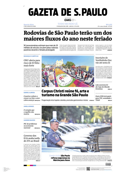 Gazeta de S. Paulo - Edição de 03 de Junho de 2026