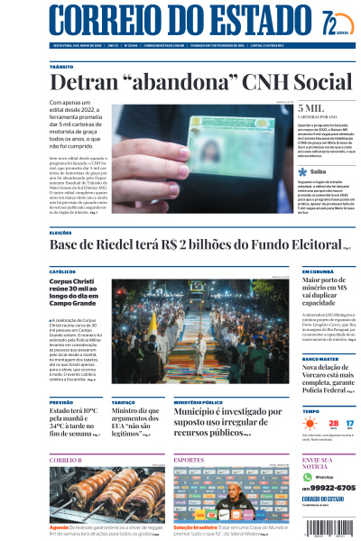Correio do Estado - Edição de 05 de Junho de 2026