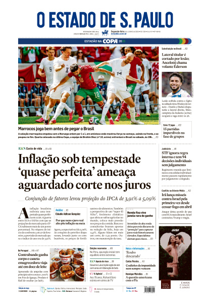 Estadão - Edição de 08 de Junho de 2026