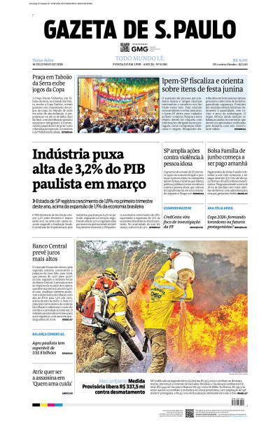 Gazeta de S. Paulo – Edição de 16 de junho de 2026