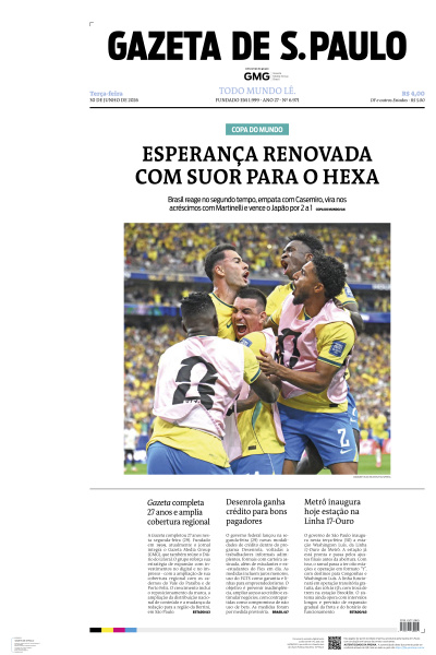 Gazeta de S. Paulo - Edição de 30 de Junho de 2026