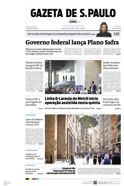 Gazeta de S. Paulo - Edição de 01 de Julho de 2026