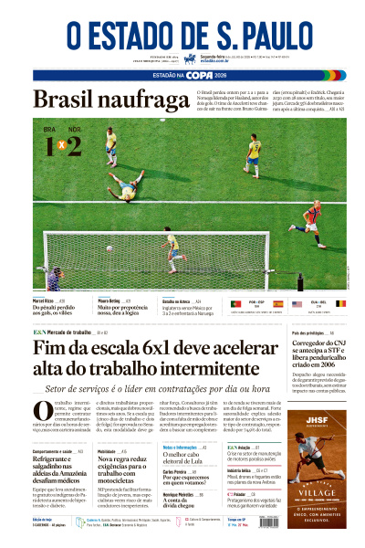 Estadão - Edição de 06 de Julho de 2026