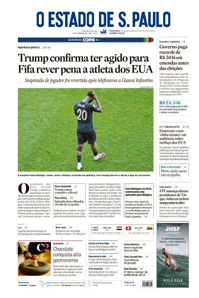 Estadão - Edição de 07 de Julho de 2026