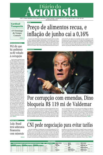 Diário do Acionista - 11 a 13 de julho de 2026