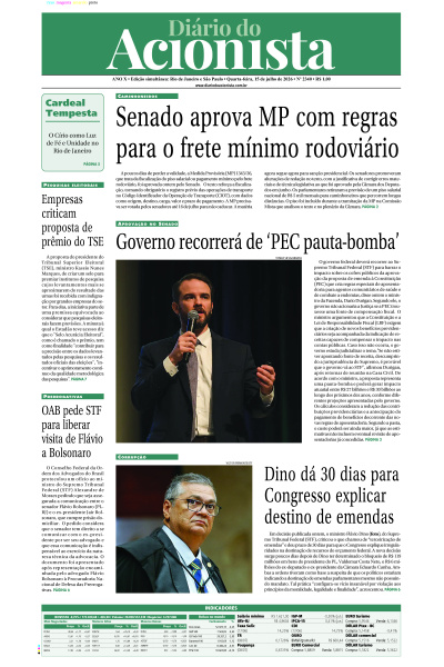 Diário do Acionista - 15 de julho de 2026