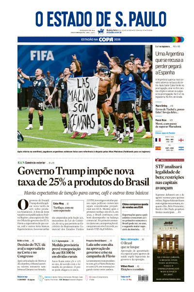 Estadão - Edição de 16 de Julho de 2026