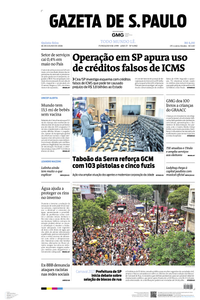 Gazeta de S. Paulo - Edição de 16 de Julho de 2026