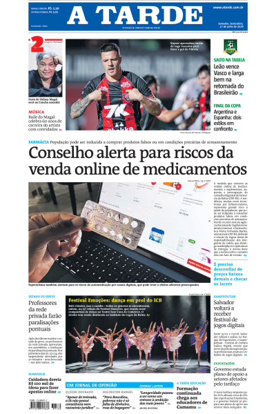 A TARDE - Edição de 17 de Julho de 2026