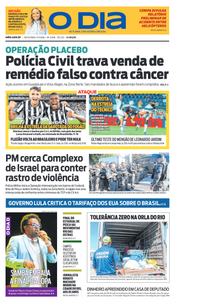 O DIA - Edição de 17 de Julho de 2026