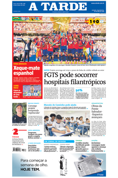 A TARDE - Edição de 20 de Julho de 2026
