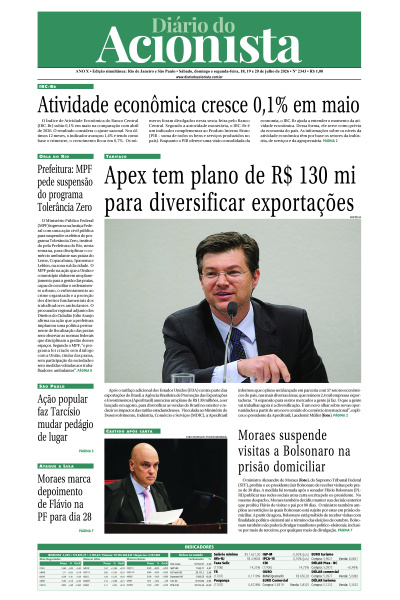 Diário do Acionista - 18 a 20 de julho de 2026