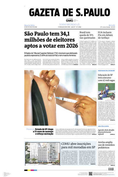 Gazeta de S. Paulo - Edição de 22 de Julho de 2026