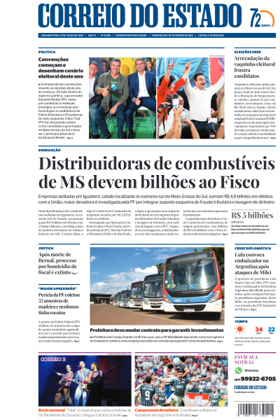 Correio do Estado - Edição de 27 de Julho de 2026