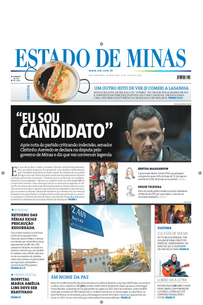 Estado de Minas - Edição de 30 de Julho de 2026