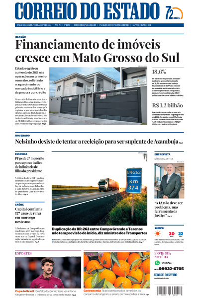 Correio do Estado - Edição de 01 de agosto de 2026
