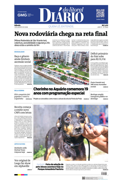 Diário do Litoral – Edição de 01 de agosto de 2026