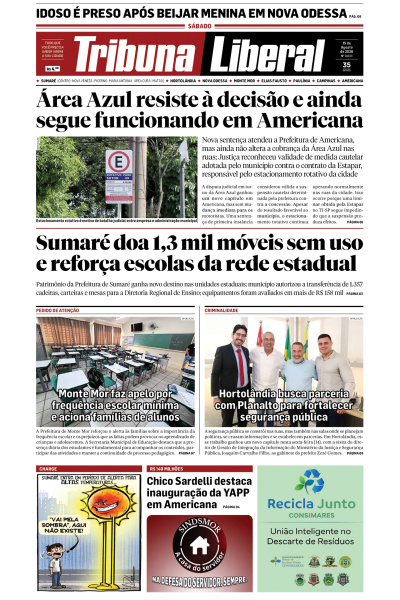Tribuna Liberal - Edição de 15 de Agosto de 2026