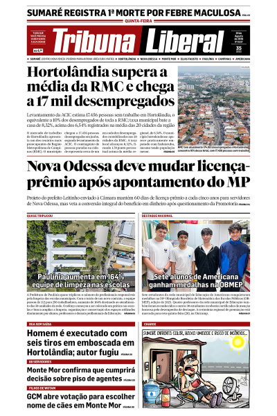 Tribuna Liberal - Edição de 20 de Agosto de 2026