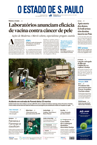 Estadão - Edição de 20 de Agosto de 2026