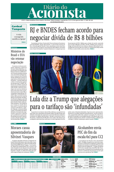 Diário do Acionista - 22 a 24 de agosto de 2026
