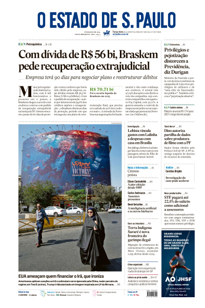 Estadão - Edição de 25 de Agosto de 2026