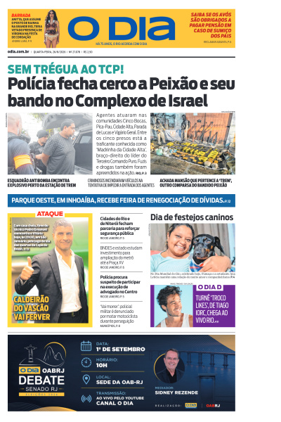 O DIA - Edição de 26 de Agosto de 2026