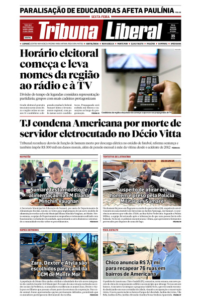 Tribuna Liberal - Edição de 28 de Agosto de 2026