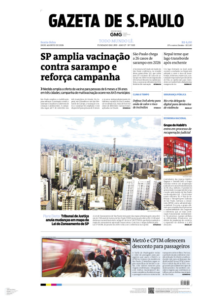 Gazeta de S. Paulo - Edição de 28 de Agosto de 2026