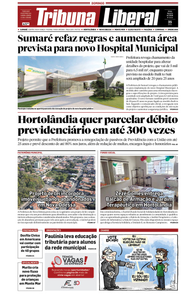 Tribuna Liberal - Edição de 30 de Agosto de 2026
