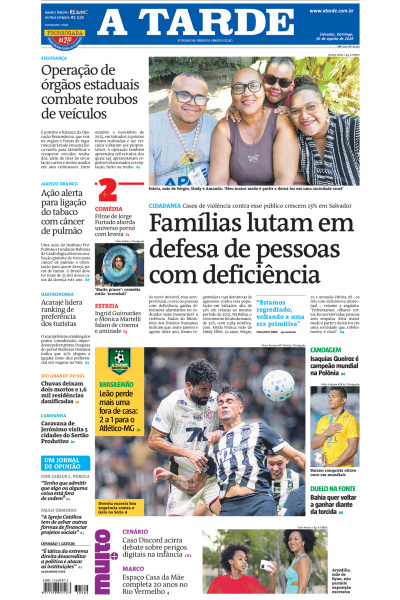 A TARDE - Edição de 30 de Agosto de 2026