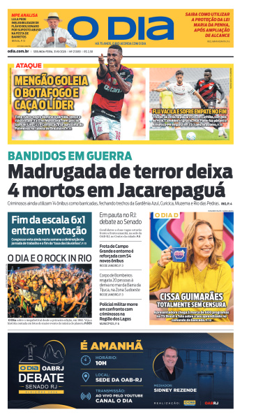 O DIA - Edição de 31 de Agosto de 2026