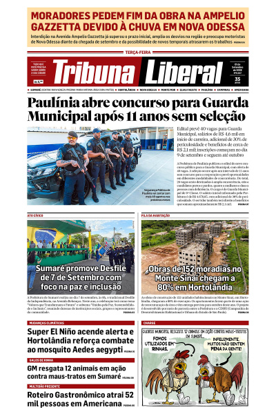 Tribuna Liberal - Edição de 1º de Setembro de 2026