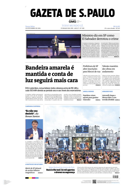 Gazeta de S. Paulo - Edição de 01 de Setembro de 2026