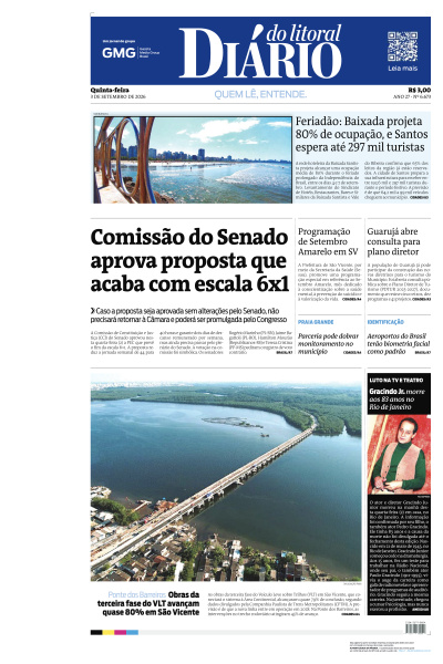 Diário do Litoral - Edição de 03 de Setembro de 2026