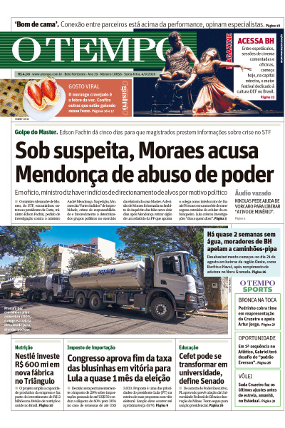 O TEMPO - Edição de 4 de Setembro de 2026