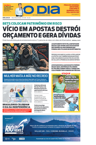 O DIA - Edição de 08 de Setembro de 2026