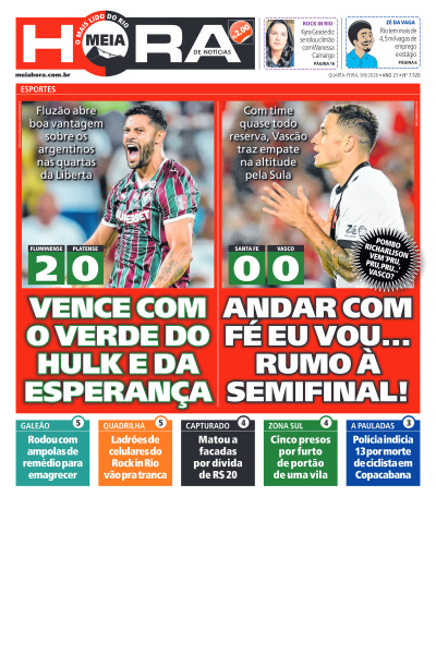MEIA HORA - Edição de 09 de Setembro de 2026