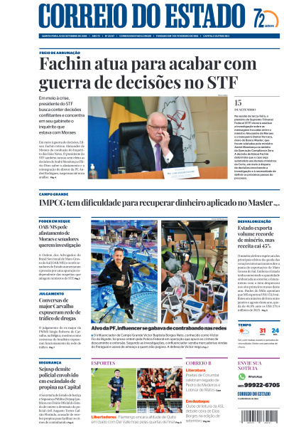 Correio do Estado - Edição de 10 de Setembro de 2026