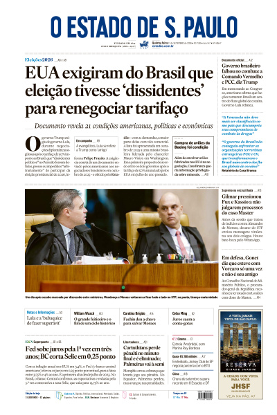 Estadão - Edição de 17 de Setembro de 2026